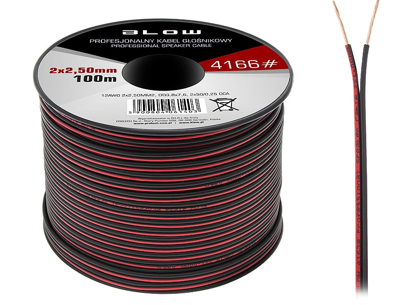 kabel 2 x 2.50 mmÂ² op rol van 100 meter