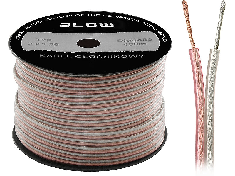kabel 2 x 4.00 mmÂ² transparant op rol 100 meter