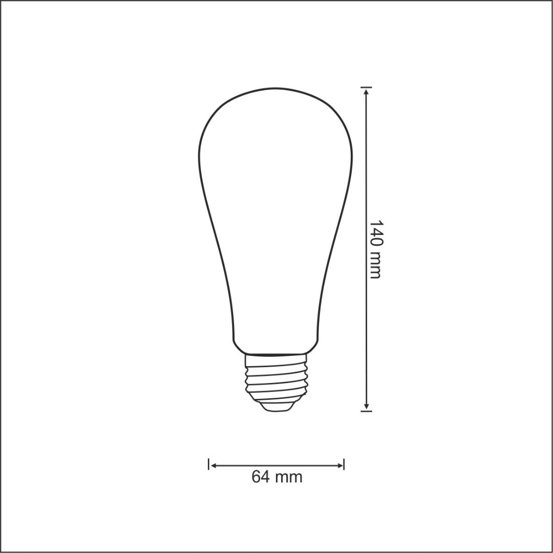 LED Vintage E27 - extra warm wit - 4W - 320 lumen - ST64