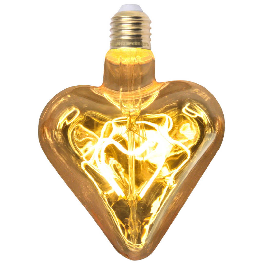 Retro Filament LED lamp - E27 - 2,3 Watt - 170 lumen - Warm wit - Amber Heart