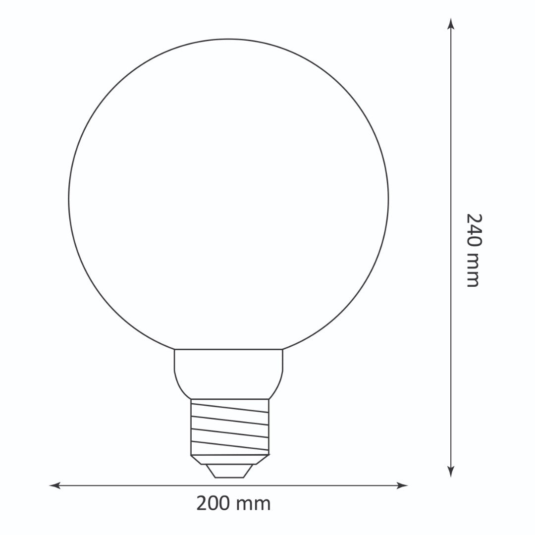 E27 LED filament - G200 - 100 lumen - Extra warm wit - Premium vintage