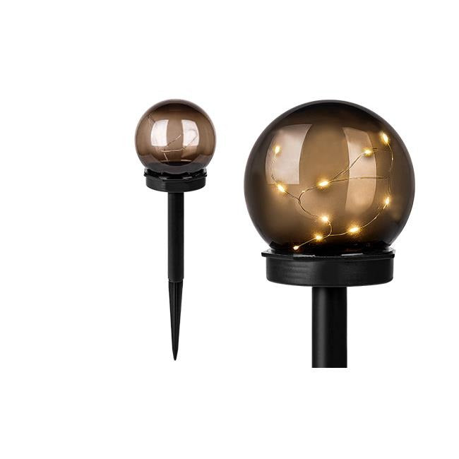 LED tuinbol 10cm - Solar - Sterrenpatroon