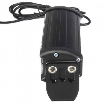 BLAUW bumper flitser 4 LED 12 Volt - Complete Set - Zwart