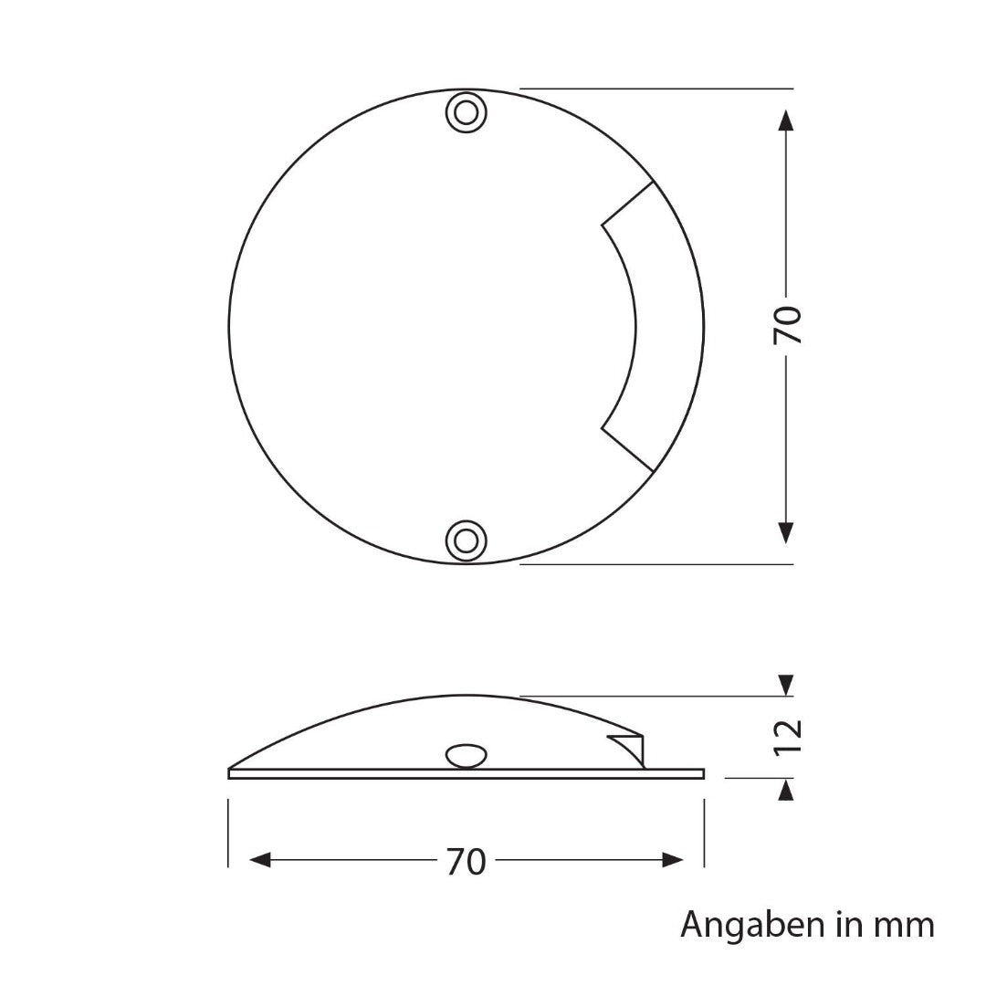 LED grondspot - Inbouw - Warm Wit - IP67 - 1 kant