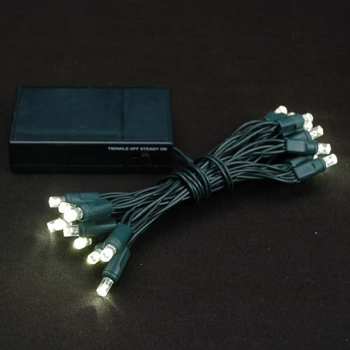 Kerstverlichting op batterij - 1 meter - 10 LEDs - warm wit