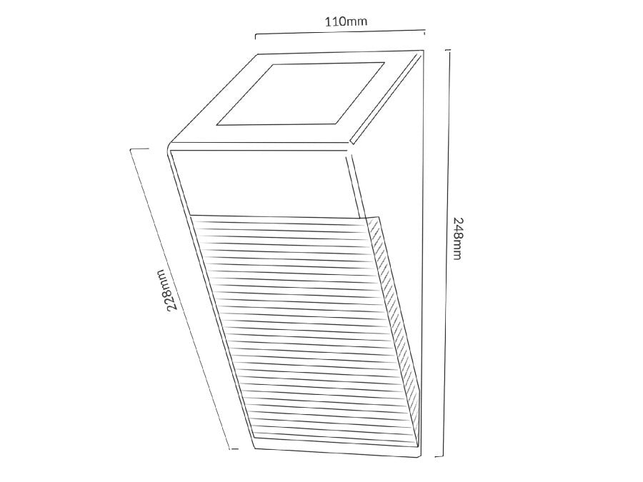 Solar LED Buitenlamp - 0.7 Watt - schemer + bewegingssensor