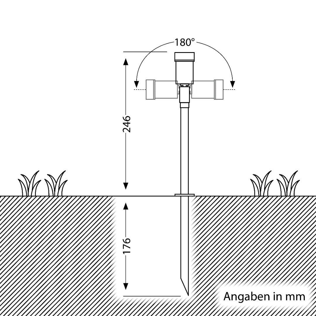 4x LED grond spot - 12V - 1,5 Watt - Complete set