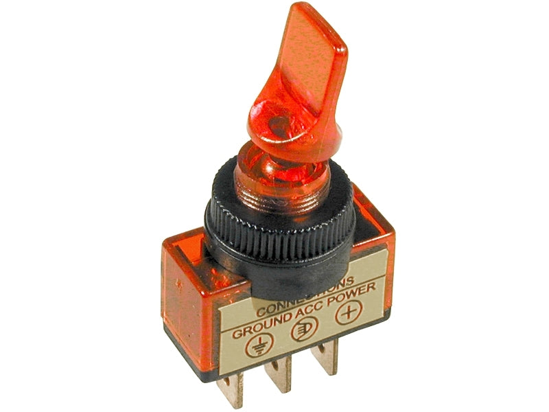 SCHAKELAAR - ON/OFF - 12V 20A - ROOD