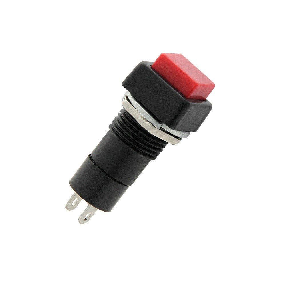 Schakelaar - 12mm - 250V AC - SPST  - Vierkant rood