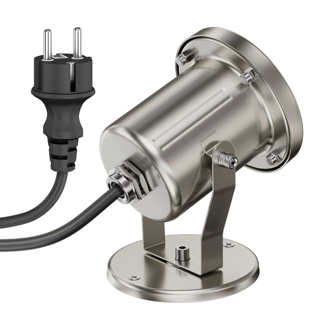 Buitenlamp – GU10 fitting – Kantelbare lampkop – IP55 - RVS