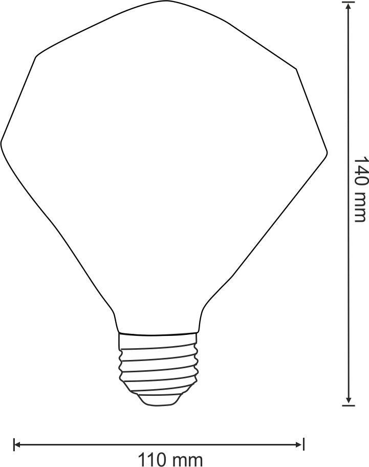 Retro Filament LED lamp - E27 - 4 Watt - 450 lumen - Warm wit - Amber Diamond