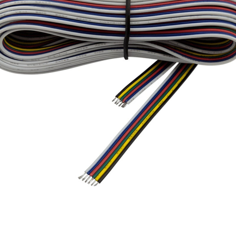 100 meter RGB CCT verlengkabel - 6 aderig - per meter - 6x 0.34mm2