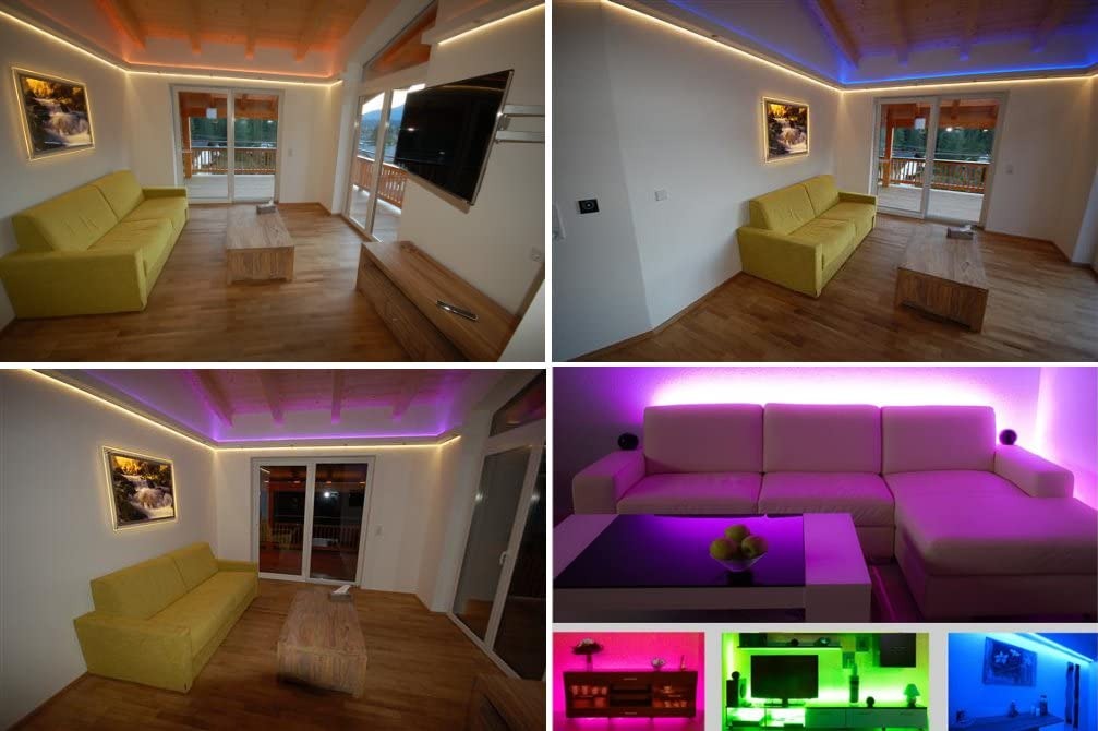 5 meter led strip - waterproof IP67 - RGB - Complete set - inkortbaar