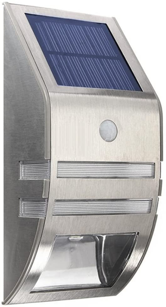 Solar LED Buitenlamp - Warm wit - 50 Lumen - Schemer + bewegingssensor - Zilver
