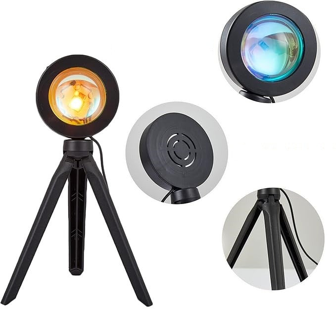 Sunset LED projector USB lamp - tripod en remote