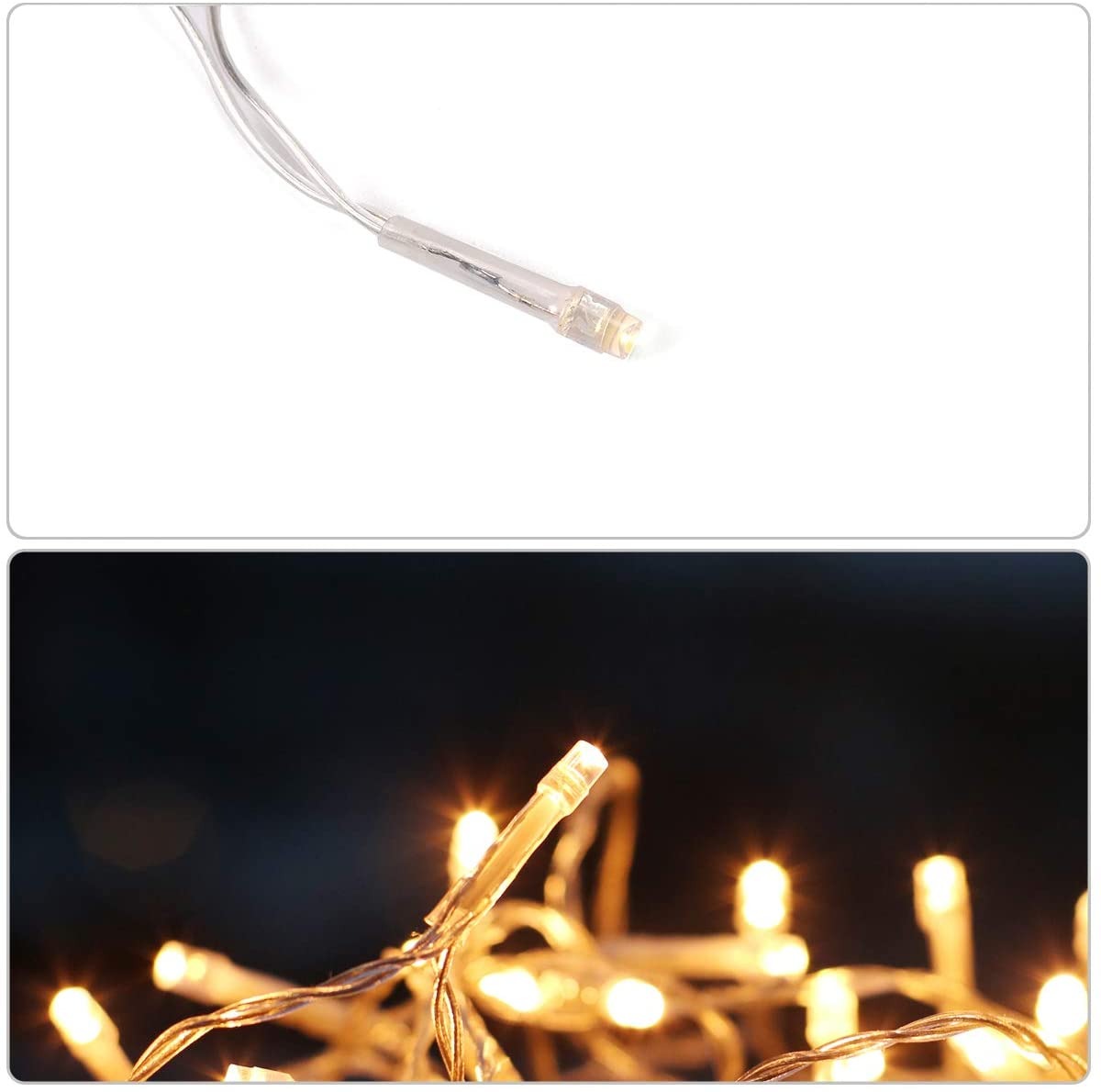 Led gordijn kerst - 10 meter - Warm wit - 400 leds