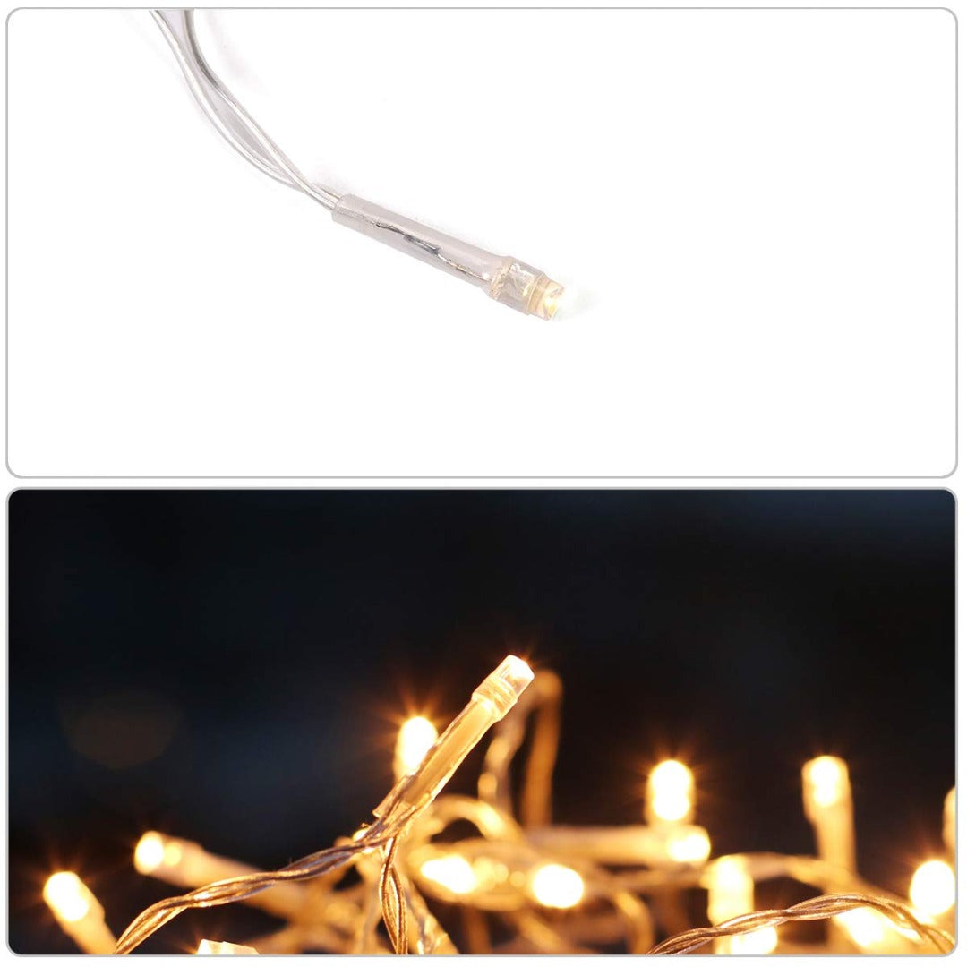Led gordijn kerst - 5 meter - warm wit - 200 leds
