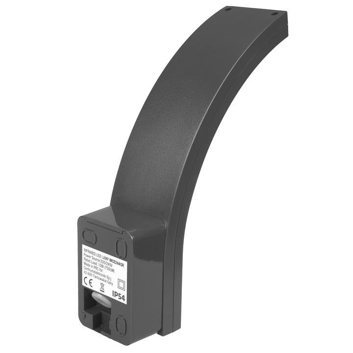 LED wandlamp - Met schemer- en bewegingssensor - 750 Lumen - Grijs