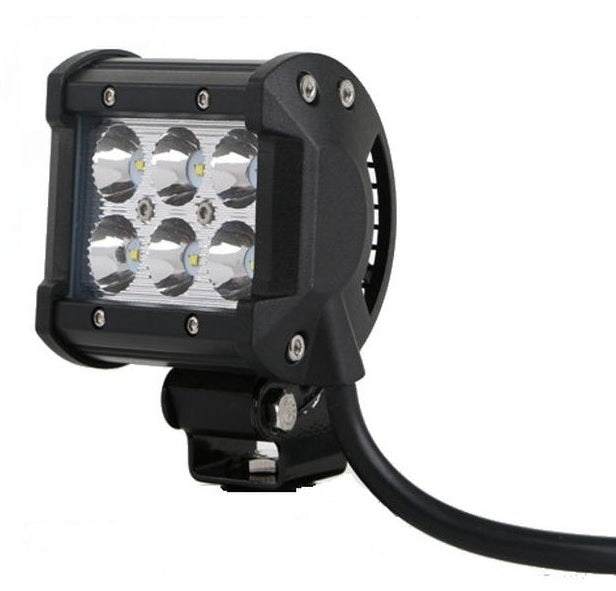 LED SPOT - 18W - 10cm - 4x4 offroad - 6 LED - WIT 6000K 12V/24V