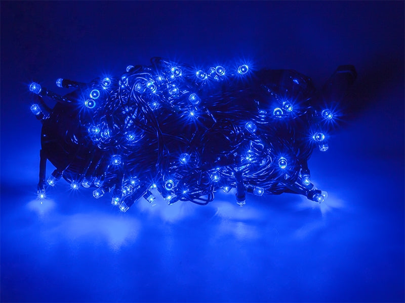 Kerstverlichting Blauw 8 Meter 100 LEDs - 8 Standen