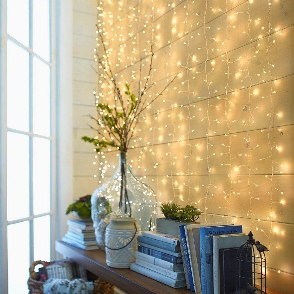 LED kerst gordijn - 6 x 3 meter - warm wit - 600 leds