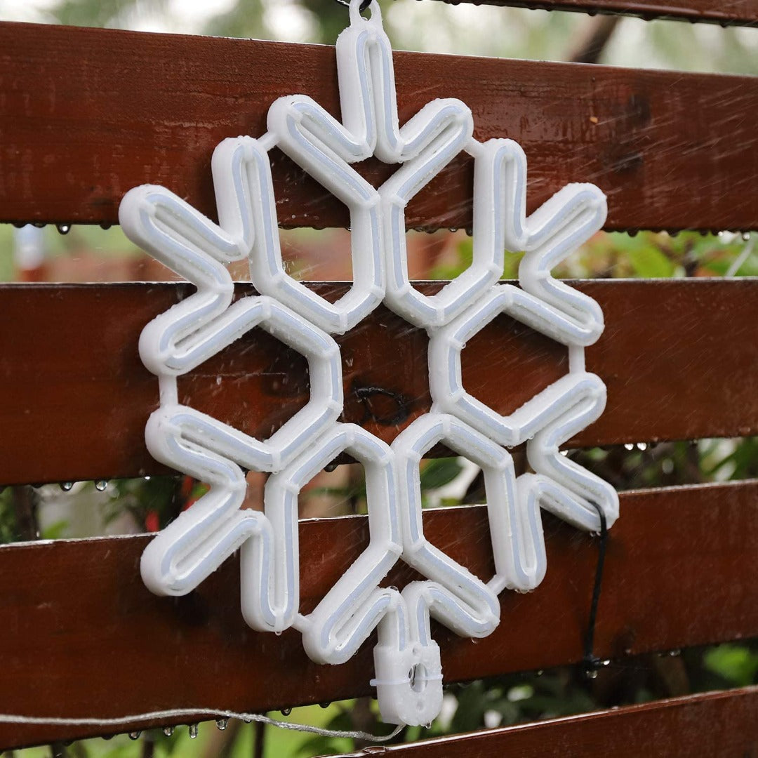LED Sneeuwvlok kerst - 40cm - Koud wit