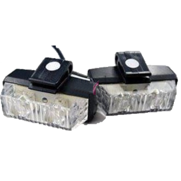 WIT bumper flitsers 8 X 2 LED zwaailicht 12v