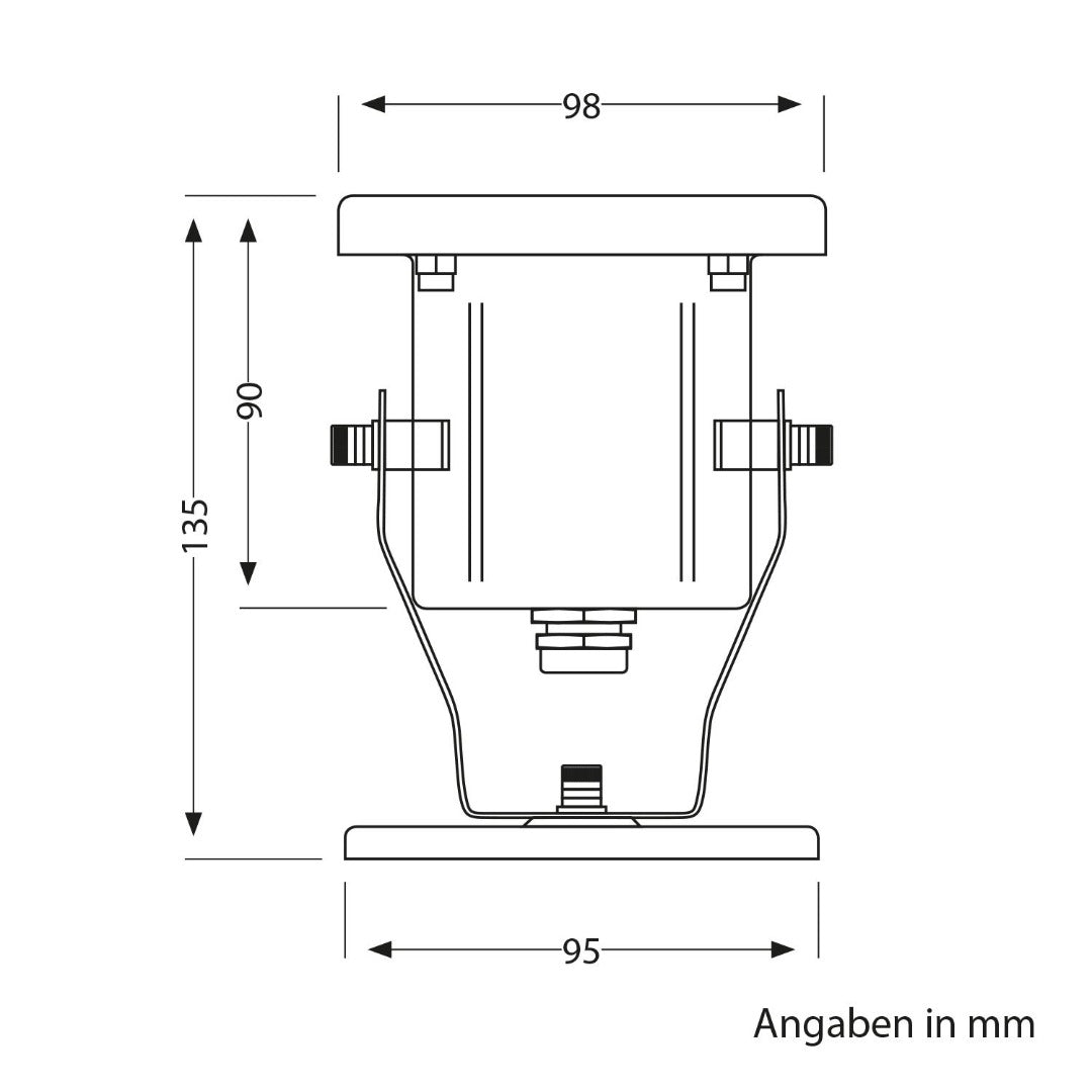 Buitenlamp – GU10 fitting – Kantelbare lampkop – IP55 - RVS