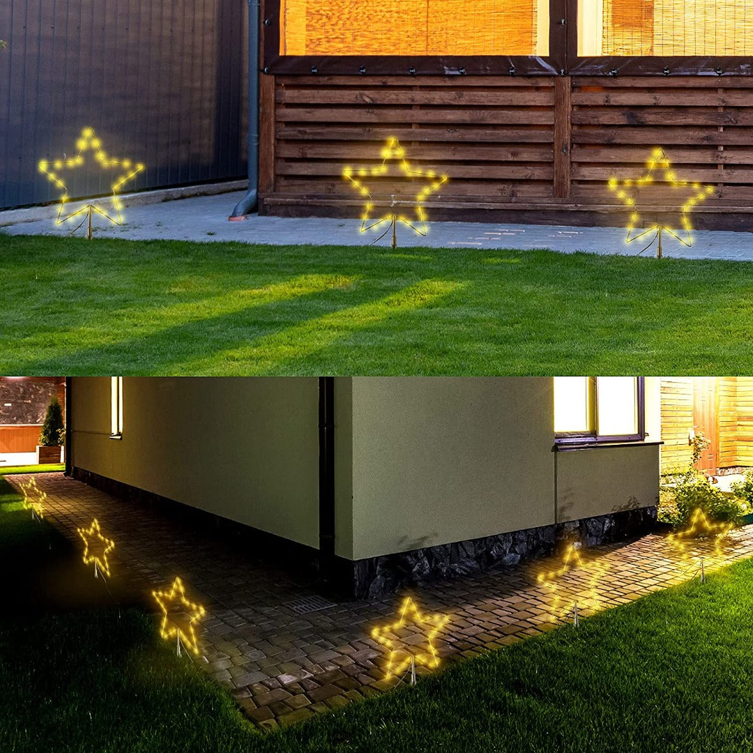 LED kerststerren set - 3 stuks - 30cm - Warm wit