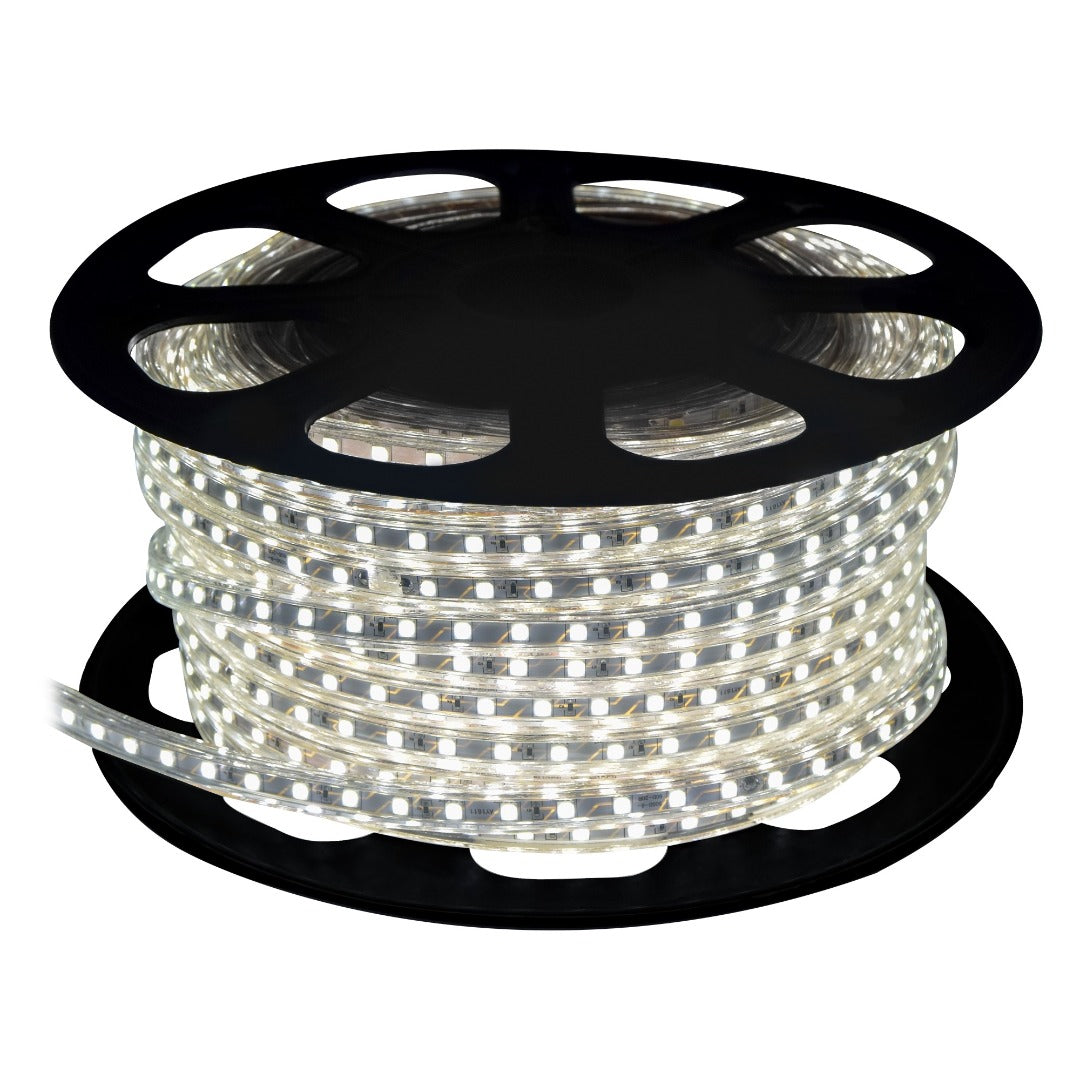 Koud Wit LED Strip - IP65 - 25 Meter - 220V - inkortbaar