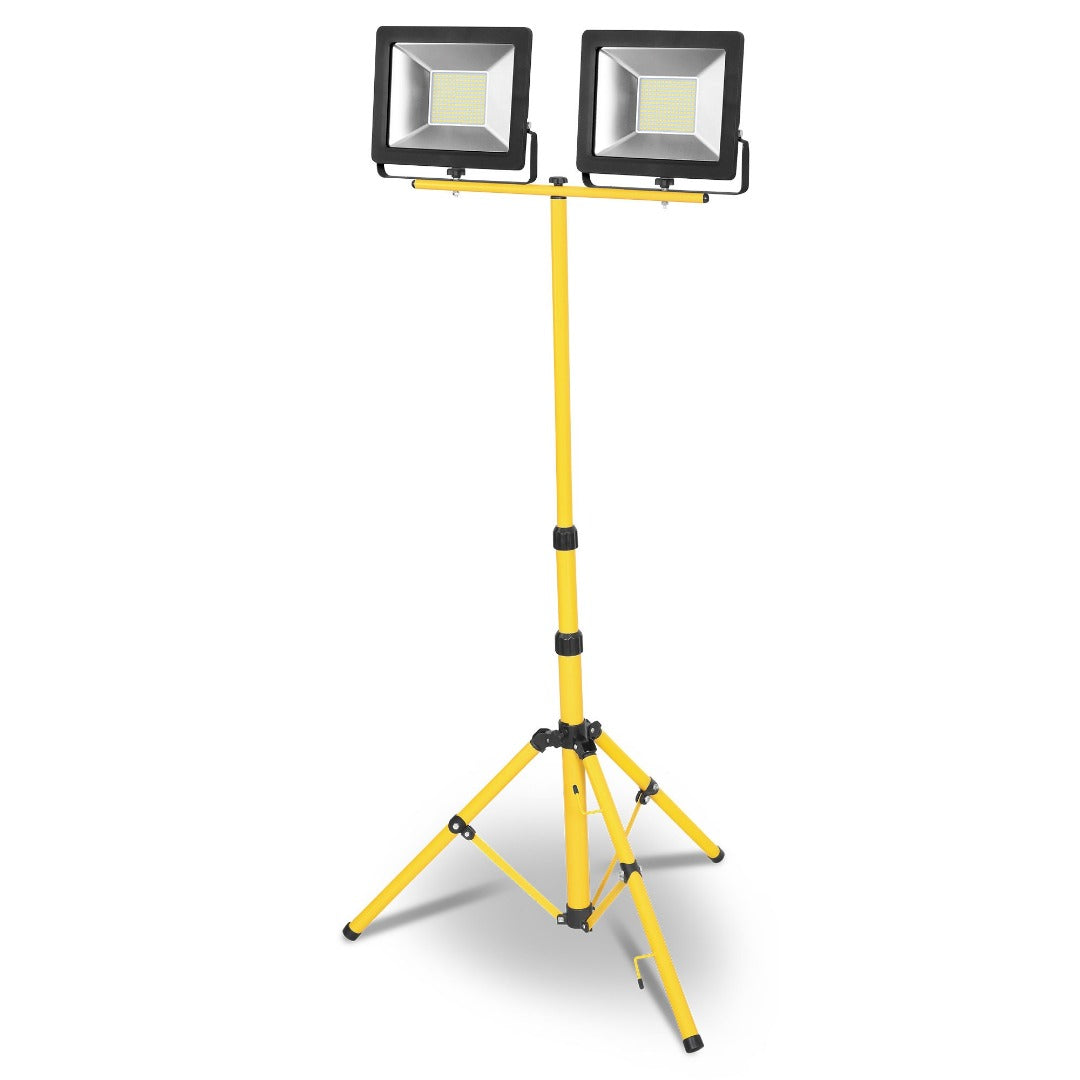 Dubbele LED schijnwerper met statief - IP65 - 2x 30W