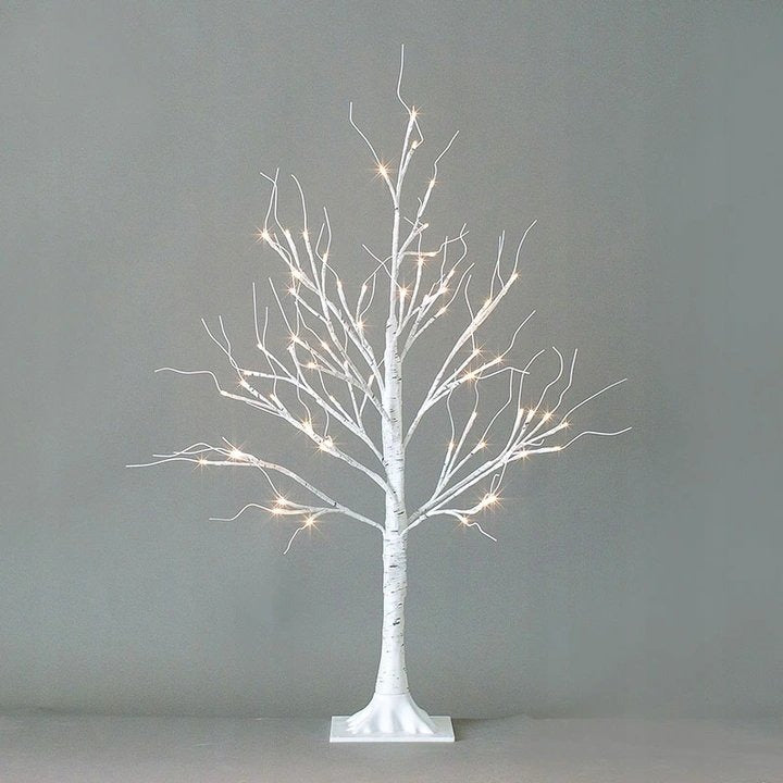 Kerstboom met LED - 180cm - 96 LEDs - Warm wit - Wit