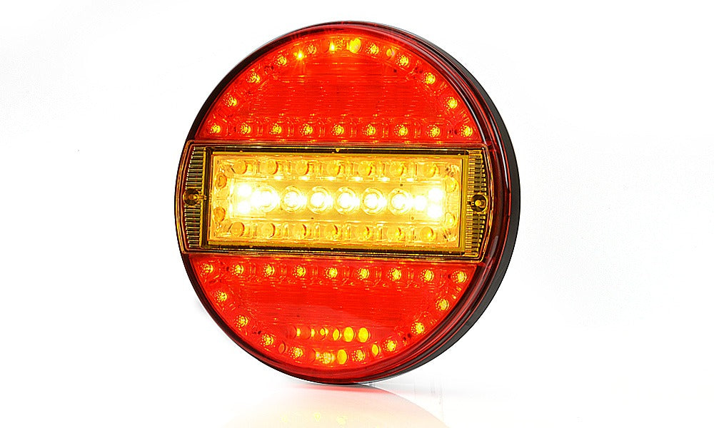 LED Achterlichtcombinatie - rond 13cm / 2,5cm - ECE markering - rem & Richtingaanwijzer