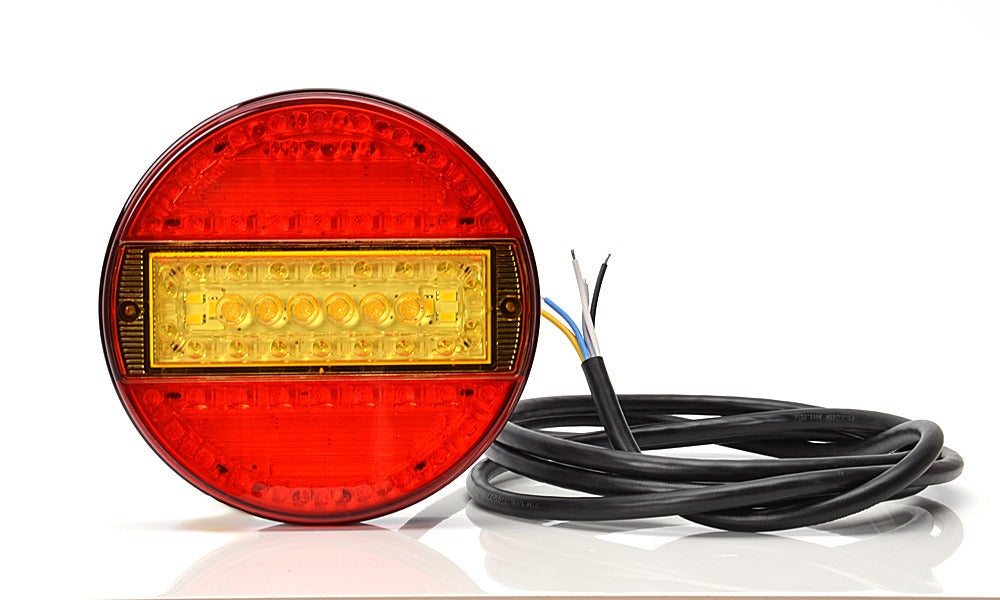 LED Achterlichtcombinatie - rond 13cm / 2,5cm - ECE markering - rem & Richtingaanwijzer