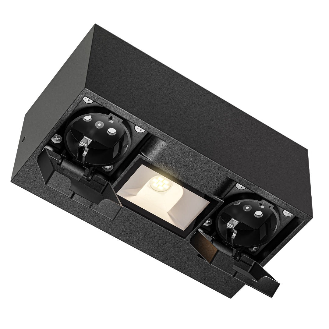 LED wandlamp - Warm wit - 2 stopcontacten