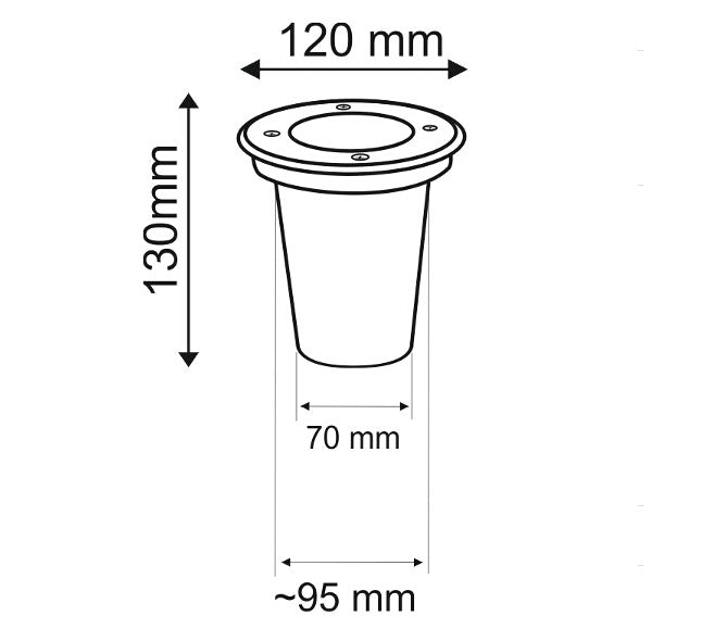 Grond spot - inbouw - GU10 - Cometa - Vierkant