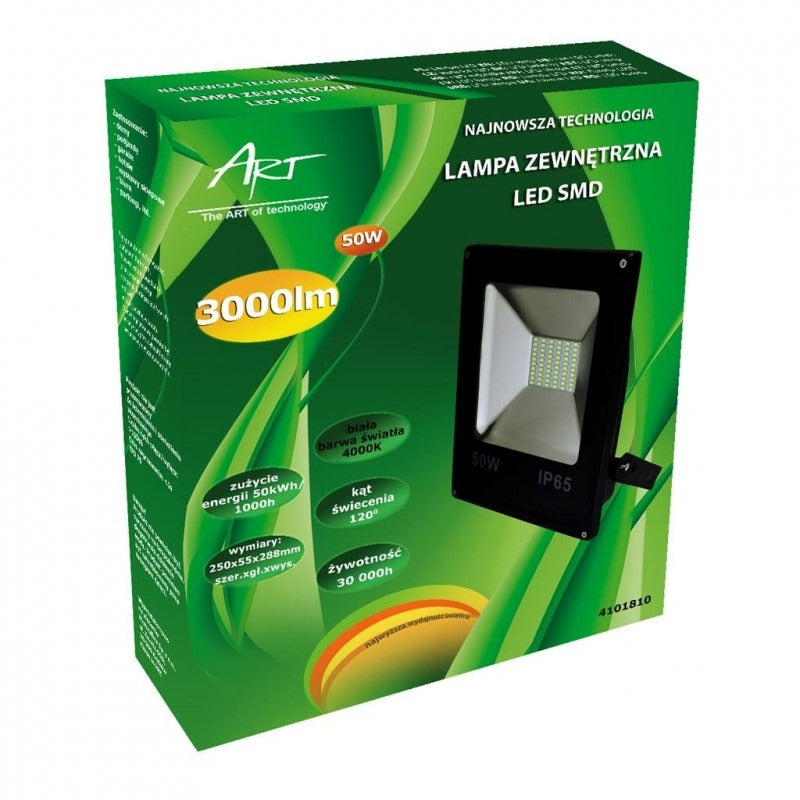50W LED schijnwerper - Warm wit - Slim - IP65 - 70 LED