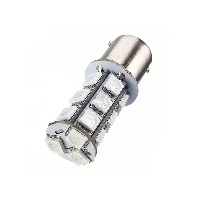BA15S - 5050 - 18SMD - Rood - 12V LED lamp