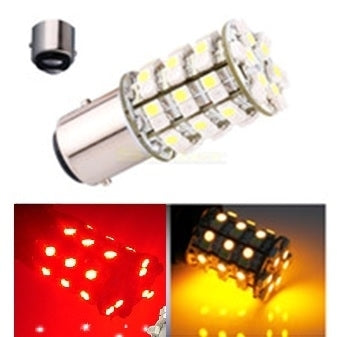 BAY15D LED 60-SMD ORANJE/ROOD 3528 lamp 12v