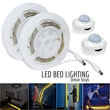 Kast / Bed LED verlichting- 2x strip met bewegingssensor - Warm Wit