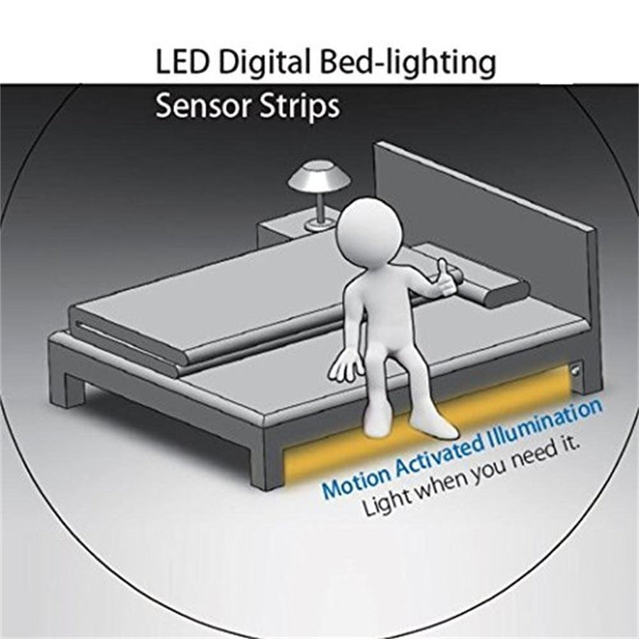 Kast / Bed LED verlichting- 2x strip met bewegingssensor - Warm Wit
