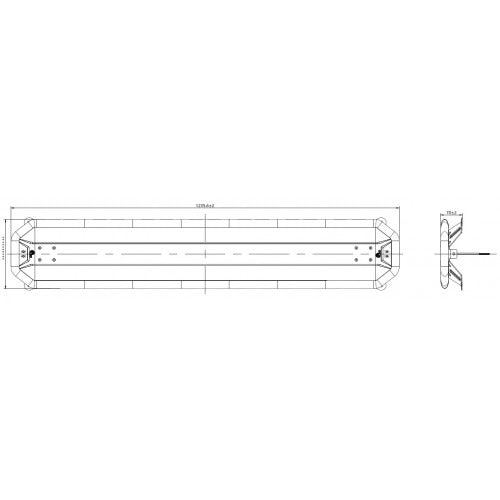LED zwaaibalk - 120cm - ECE R65 R10 - Extra Dun - Amber