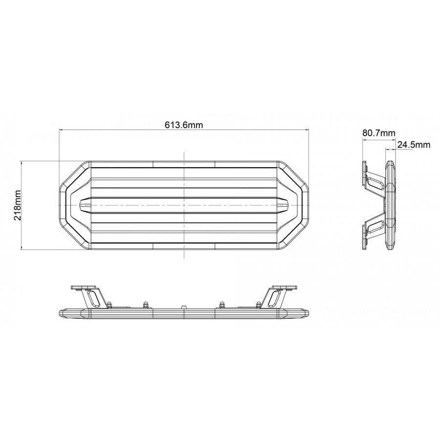 LED zwaaibalk - 61cm - ECE R65 R10 - Amber - Inclusief controller