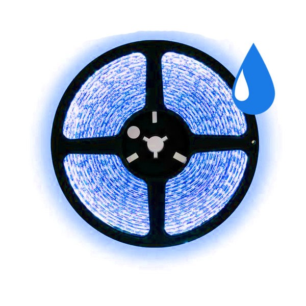 1 meter blauw led strip waterproof - IP65 - 60Leds/m - 12V