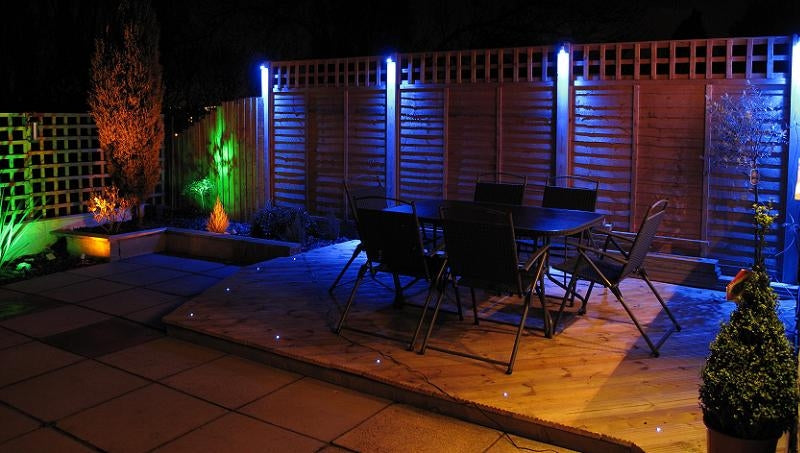 LED buiten spot blauw - 3W - 12V