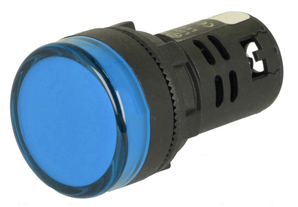 Controlelampje - LED indicator - 24V - 22mm - Blauw