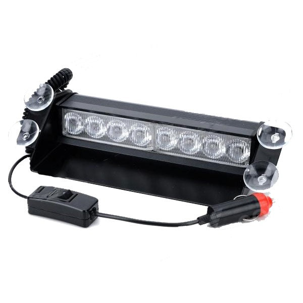 Blauw 8 LED Dashboard Strobe Flash zwaailicht