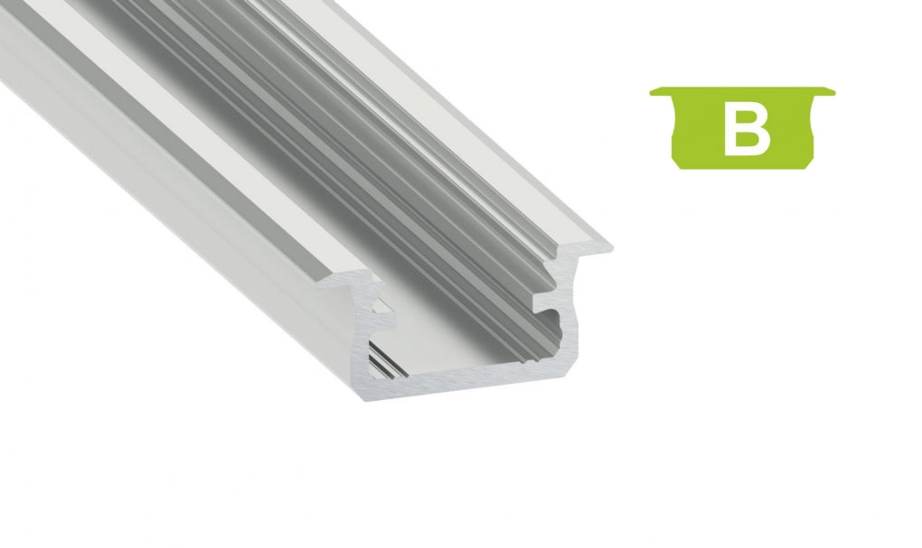 LED Profiel 1 meter - Inbouw 9,3mm DESIGN B - WIT