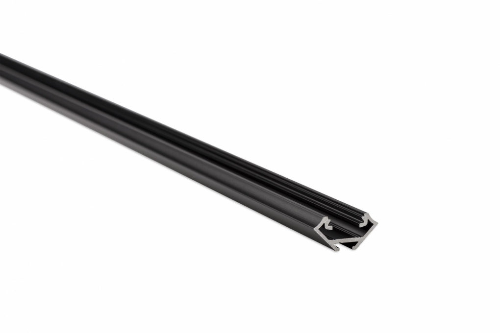 LED Profiel 1 meter - 23mm HOEK DESIGN C - ZWART