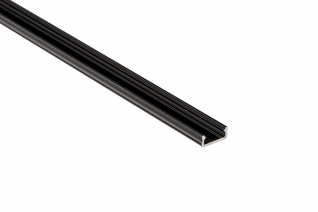 LED Profiel 1 meter - 6.3x16mm DESIGN D - ZWART